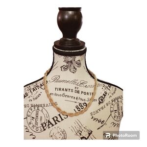 NWOT Anne Klein Goldstone Steel Twist-Chain Collar Necklace